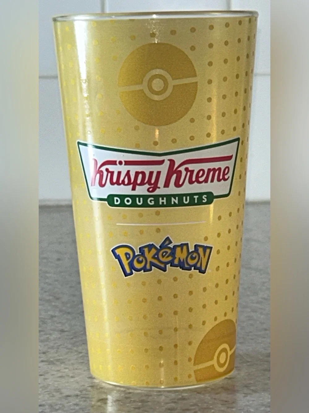 New Clean Krispy Kreme Pikachu Pokémon 30th Anniversary Yellow Party Cup -